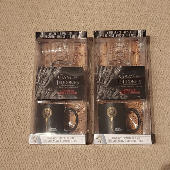 2 SETS NWT Game of Thrones Whiskey and Coffee Set - Picture 1 of 2